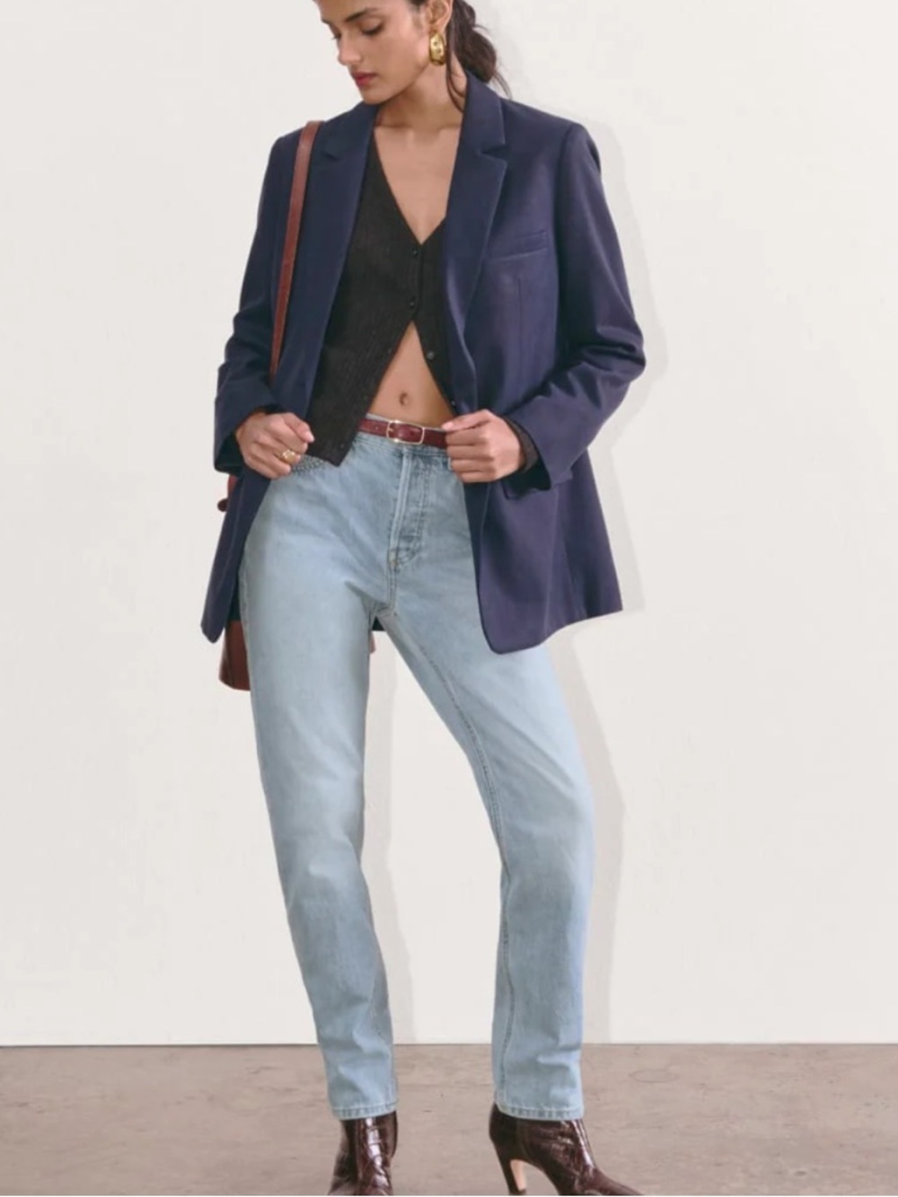 Everlane The Curvy ‘90’s Cheeky Straight Denim Ankle Jeans Size 27 NEW